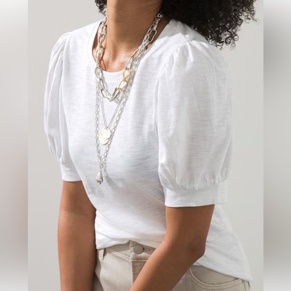 Chico’s Puff Sleeve Slub Tee
